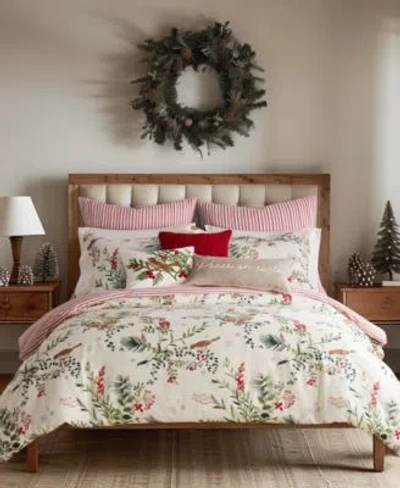 Levtex Winterberry Forest Reversible Duvet Cover Sets In Green