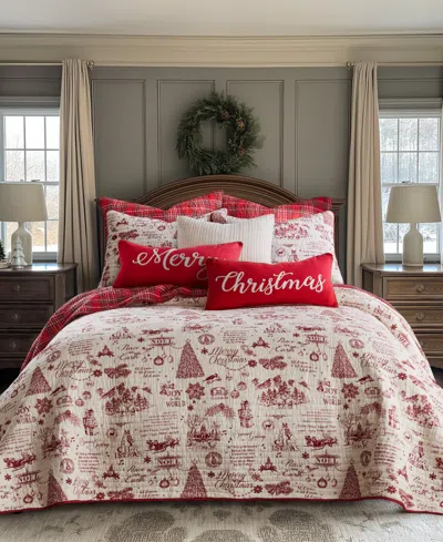 Levtex Yuletide Reversible 3-pc. Bedspread Set, King/california King In Red