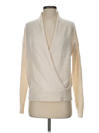 Pre-owned Lewit Cashmere Cardigan Sweater In Ivory