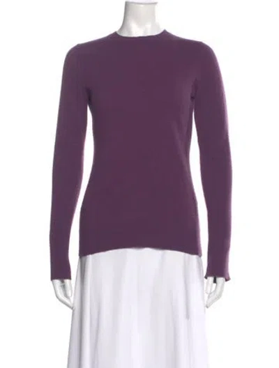 Pre-owned Lewit Cashmere Crew Neck Sweater In Purple