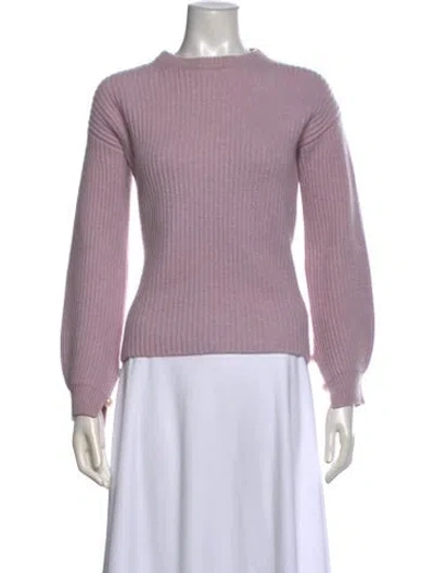 Pre-owned Lewit Cashmere Mock Neck Sweater In Purple