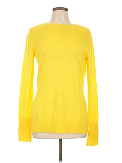 Pre-owned Lewit Cashmere Pullover Sweater In Yellow