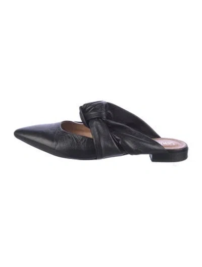 Pre-owned Lewit Leather Mules In Blue