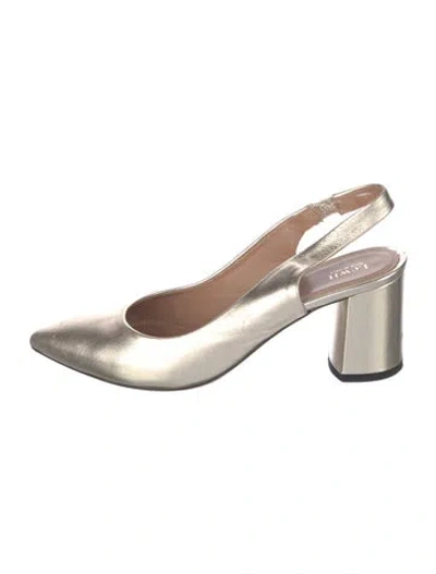 Pre-owned Lewit Leather Slingback Pumps In Multi