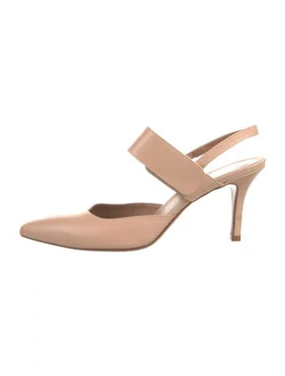 Pre-owned Lewit Leather Slingback Pumps In Pink