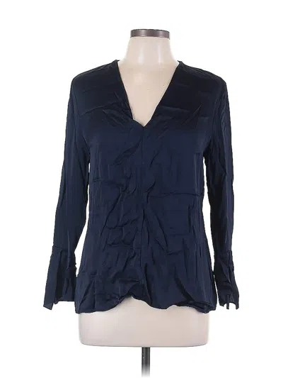 Pre-owned Lewit Long Sleeve Blouse In Blue
