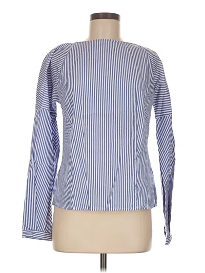 Pre-owned Lewit Long Sleeve Blouse In Blue