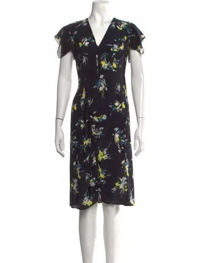 Pre-owned Lewit Silk Knee-length Dress In Black