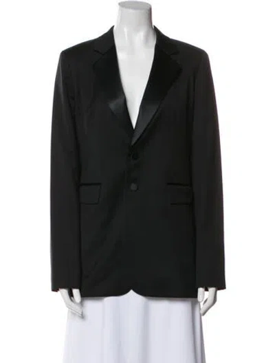Pre-owned Lewit Virgin Wool Blazer In Black