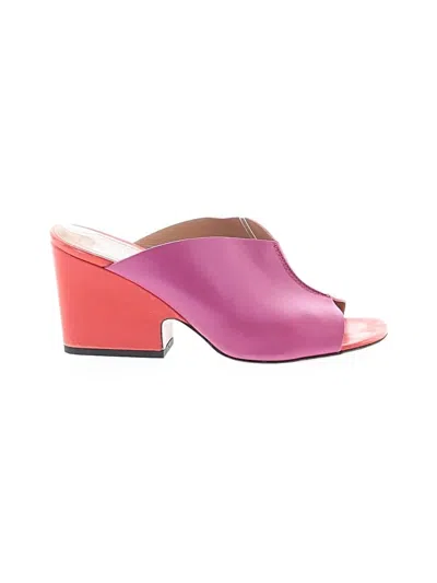 Pre-owned Lewit Wedges In Pink