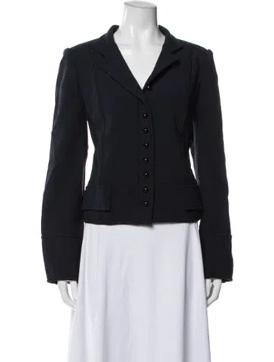 Pre-owned Lewit Wool Blazer In Blue