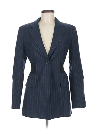 Pre-owned Lewit Wool Blazer Jacket In Blue