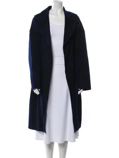 Pre-owned Lewit Wool Coat In Blue