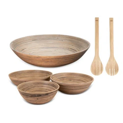 Lexa 5 Piece Bowl And Utensil Set In Neutral