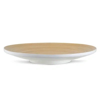 Lexa Footed Plate, 12 Inch In White