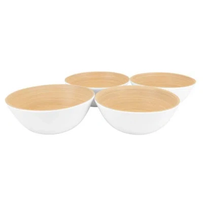 Lexa Salad Bowl Set, 8 Inch X 4 In White