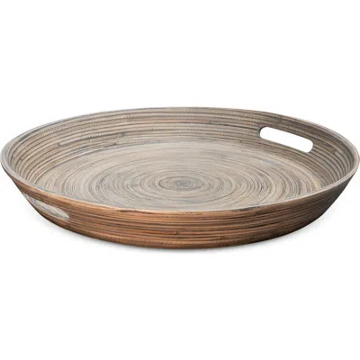 Lexa Serving Tray W/ Handles In Brown