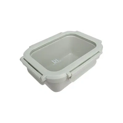 Lexi Home 15 Oz. Brixton Porcelain Ceramic Food Storage Container With Glass Lid In Sage Green