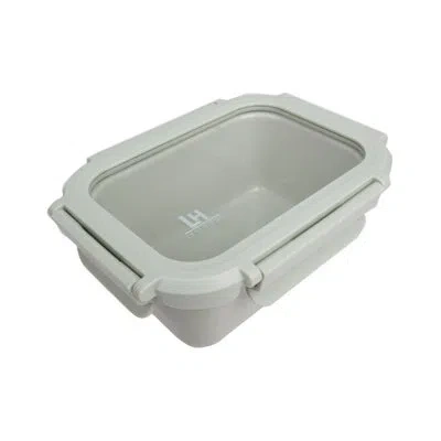 Lexi Home 23.5 Oz. Brixton Porcelain Ceramic Food Storage Container With Glass Lid In Sage Green