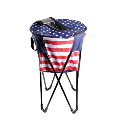 Lexi Home 50 Qt. Soft-sided Insulated Camping Party Chest Cooler In Blue;white;red