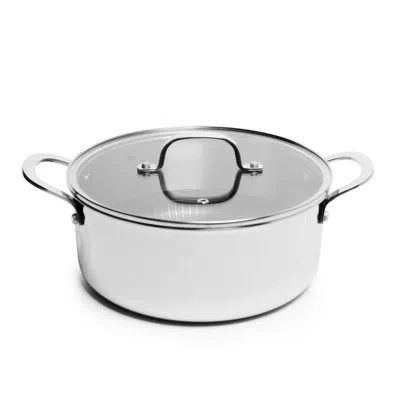 Lexi Home Modern Kitchen Basics 4.8 Quarts Non-stick Stainless Steel Soup Pot