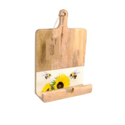 Lexi Home Sunflower Bee Bookend In White,yellow,brown