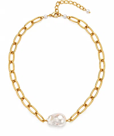 Lexi Jewelry Women's Baroque Pearl Gold-plated Link Choker In Multi