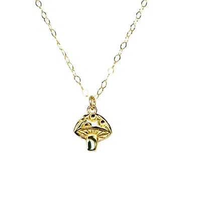 Lexi Jewelry Women's Gold Earthy Mushroom Necklace