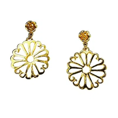 Lexi Jewelry Women's Gold Love-me-not Sun Flower Earrings