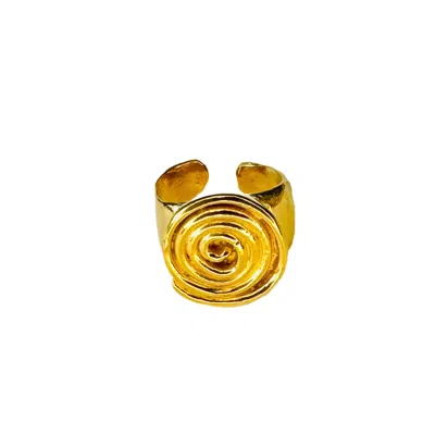 Lexi Jewelry Women's Gold Maya Swirl Adjustable Ring