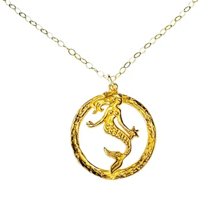 Lexi Jewelry Women's Gold Merrie The Mermaid Medium Coin Necklace