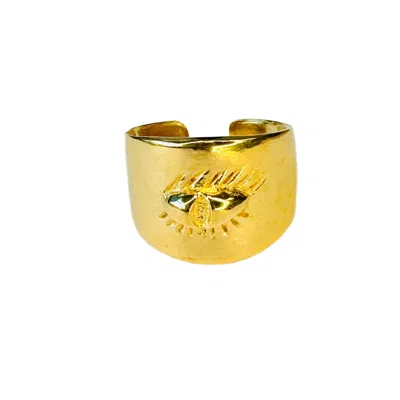 Lexi Jewelry Women's Golden Eyelash Adjustable Ring