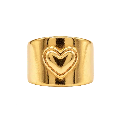 Lexi Jewelry Women's Heart Of Gold Adjustable Ring