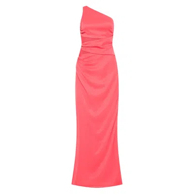 Studio Lexi Women's Pink / Purple Aurea Dress - Flamingo In Pink/purple