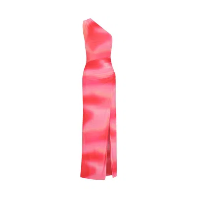 Studio Lexi Women's Pink / Purple Viola Dress - Pink Marble Print In Pink/purple