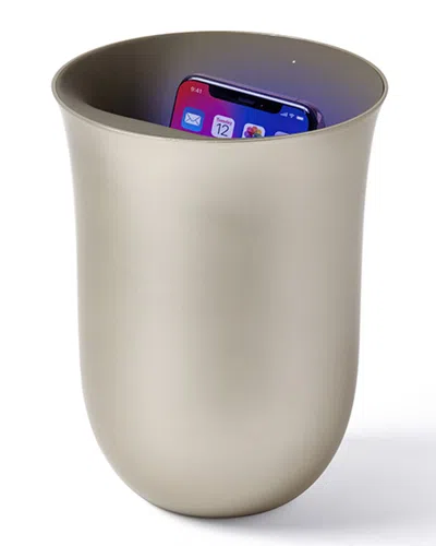 Lexon Design Oblio Wireless Charging Station With Built-in Uv Sanitizer In Gold