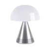Lexon Mina L Portable Bluetooth Speaker Led Lamp In Aluminum