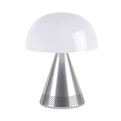 Lexon Mina L Portable Bluetooth Speaker Led Lamp In Aluminum