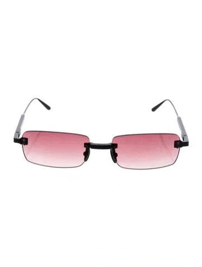 Pre-owned Lexxola Narrow Gradient Sunglasses In Black