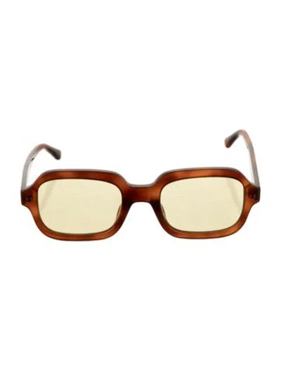 Pre-owned Lexxola Narrow Tinted Sunglasses In Brown