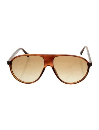 Pre-owned Lexxola Shield Gradient Sunglasses In Brown