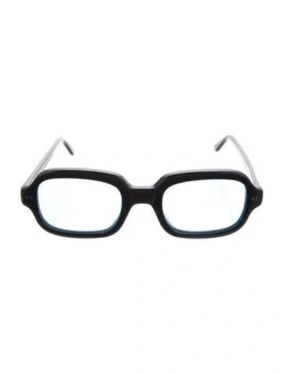 Pre-owned Lexxola Square Clear Sunglasses In Black