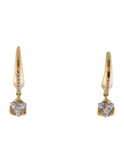 Pre-owned Leya Lab-grown Diamond Hoop Earrings In Multi