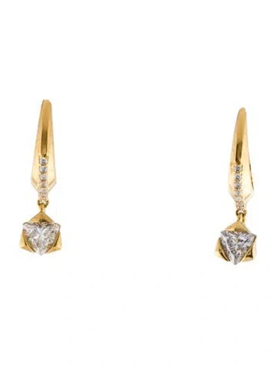 Pre-owned Leya Lab-grown Diamond Hoop Earrings In Multi