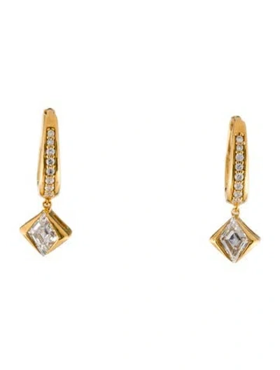 Pre-owned Leya Lab-grown Diamond Hoop Earrings In Multi