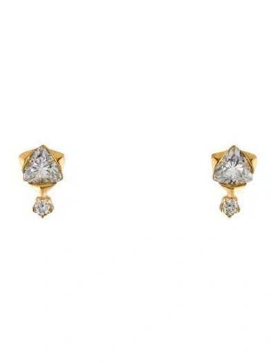 Pre-owned Leya Lab-grown Diamond Stud Earrings In Multi