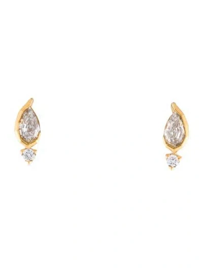 Pre-owned Leya Lab-grown Diamond Stud Earrings In Multi