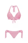 Leyla Maya Women's Annie & Ginny Bikini Set - Pink Mist In Pink