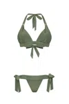 Leyla Maya Women's Annie & Natasha Bikini Set - Olive Green In Green