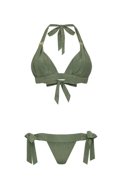 Leyla Maya Women's Annie & Natasha Bikini Set - Olive Green